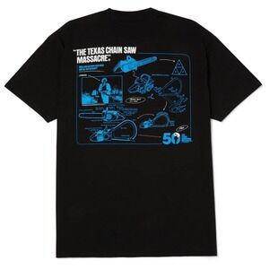 The HUF X Texas Chainsaw Massacre Fear T Shirt In Black